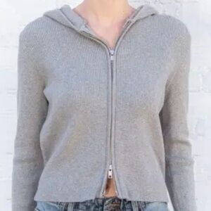 Brandy Melville Heather Gray Knit Top